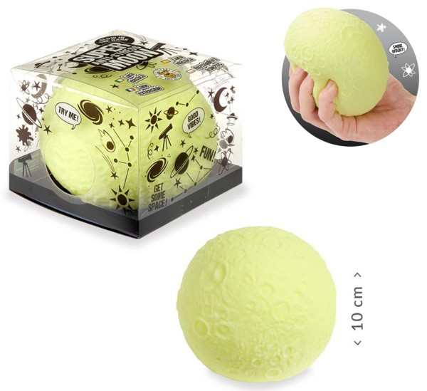 XXL Anti-Stress Mond 10 cm Nachtleuchtend Squishy Soft-Touch-Haptik