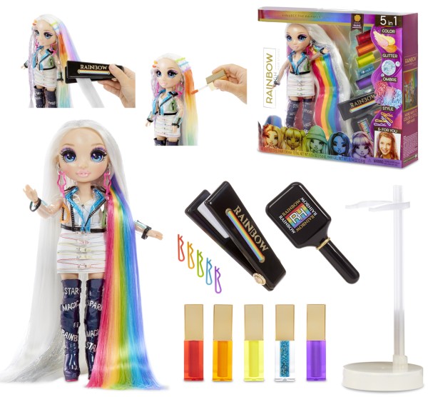 Rainbow High Hair Studio Puppe mit Regenbogen-Haaren
