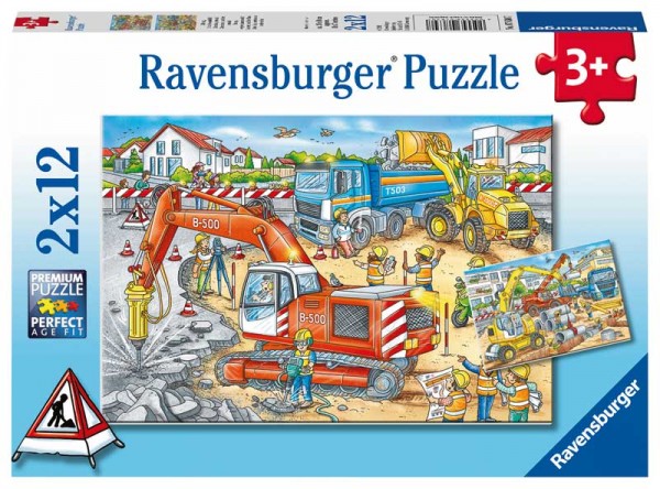 Kinderpuzzle Achtung Straßenbaustelle ab 3 Jahren