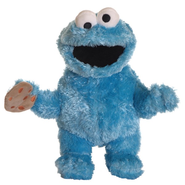 Sesamstrasse Plüschfigur & Handpuppe Krümelmonster 35 cm (Blau)