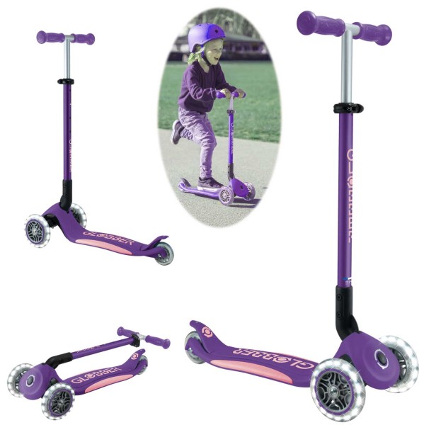 Scooter Elite Lights mit Leuchtrollen (Lila)