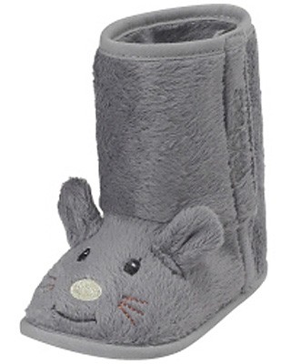 Babyschuhe Maus gefüttert Gr. 16/17 (Grau)