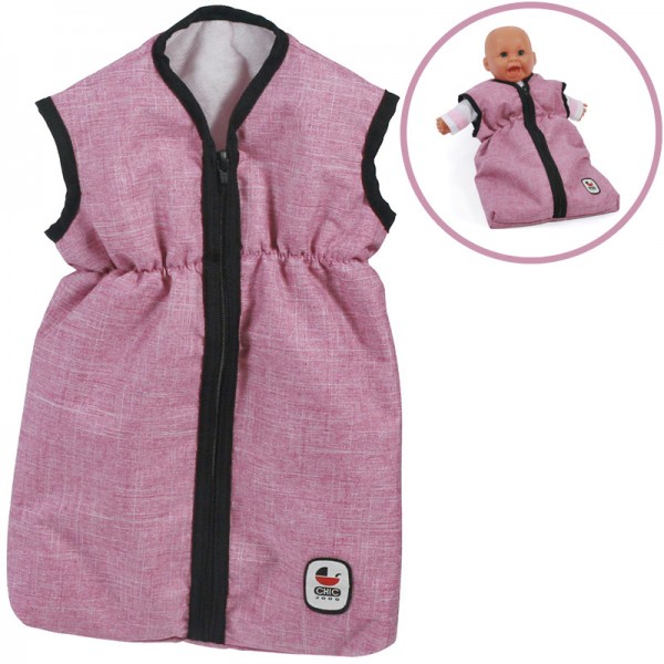 Puppenschlafsack (Jeans Pink)