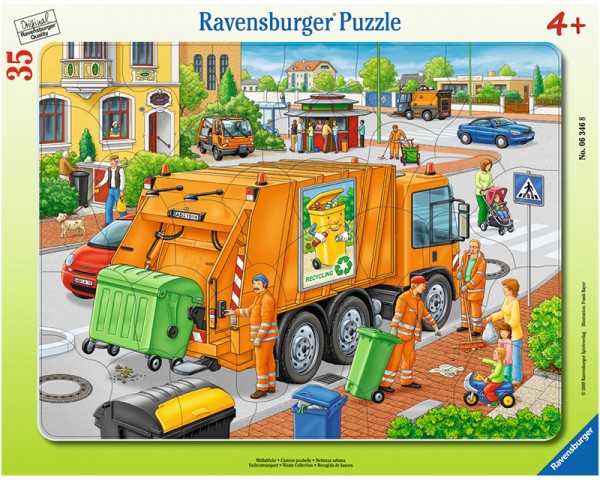 Rahmenpuzzle Müllabfuhr mit 35 Teilen