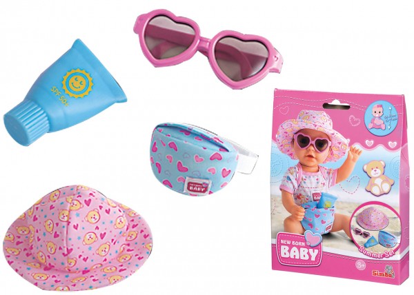 New Born Baby Sommer-Set mit Sonnenbrille