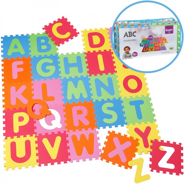 EVA Schaumstoff Puzzlematten Buchstaben ABC 26-teilig (Bunt)