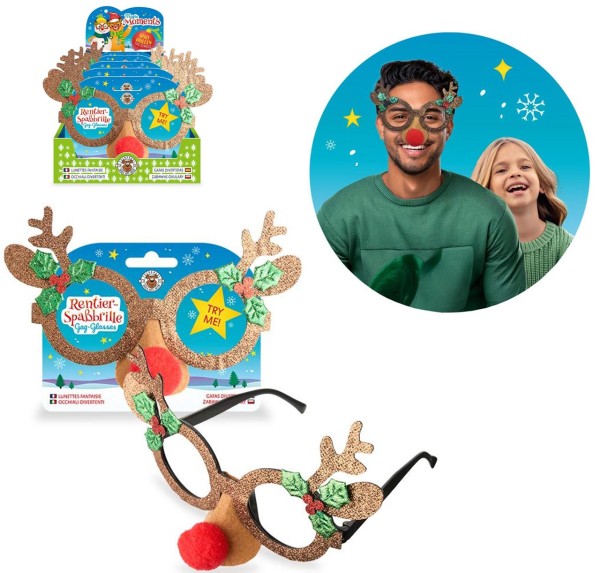 Wintertrends X-mas Rentier-Spaßbrille für Groß und Klein