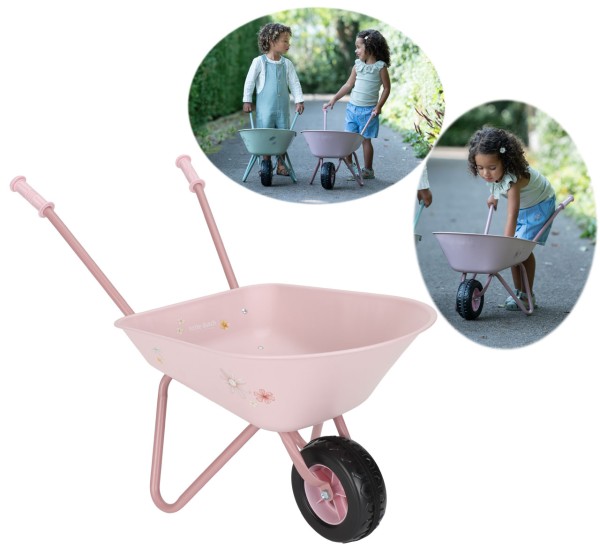 Schubkarre aus Metall Fairy Garden (Rosa)