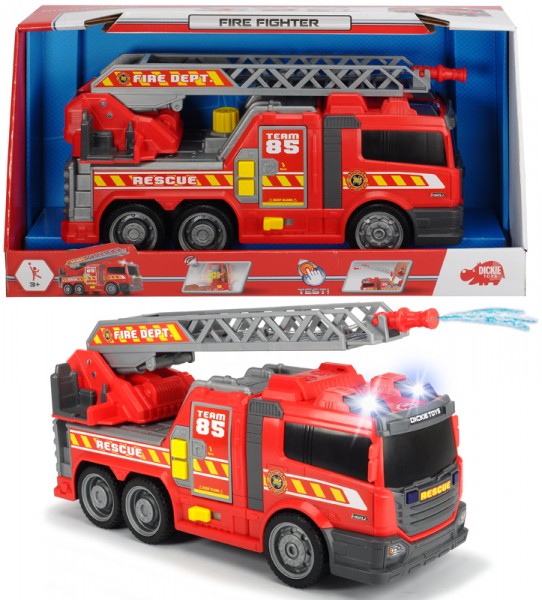 Feuerwehrauto Fire Fighter mit Drehleiter und Licht & Sound