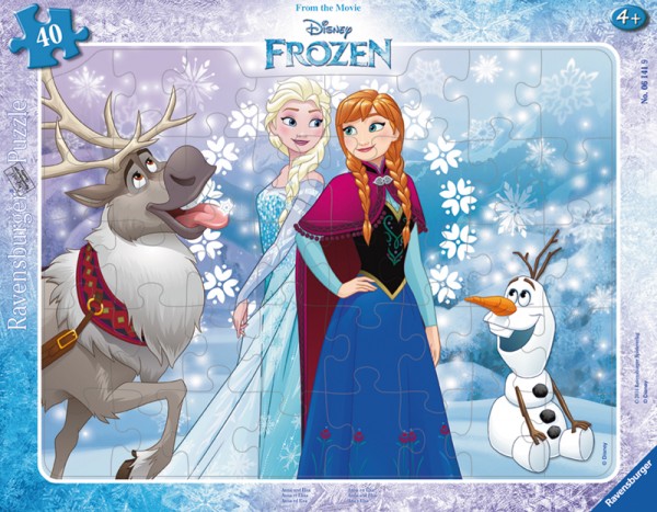 Rahmenpuzzle Frozen Anna und Elsa mit 40 Teilen