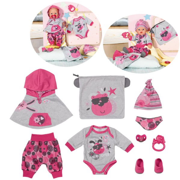 Baby Born Erstausstattung Kleidungs-Set 43 cm (Pink-Grau)
