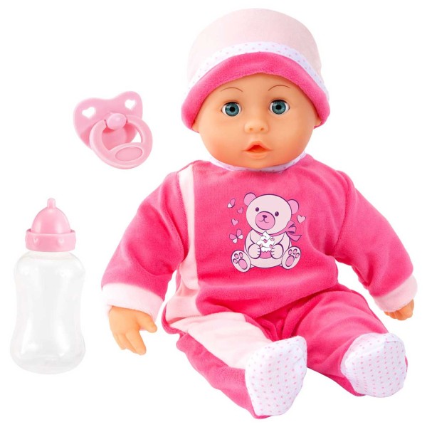 Funktionspuppe Piccolina First Words Baby 38 cm (Pink)