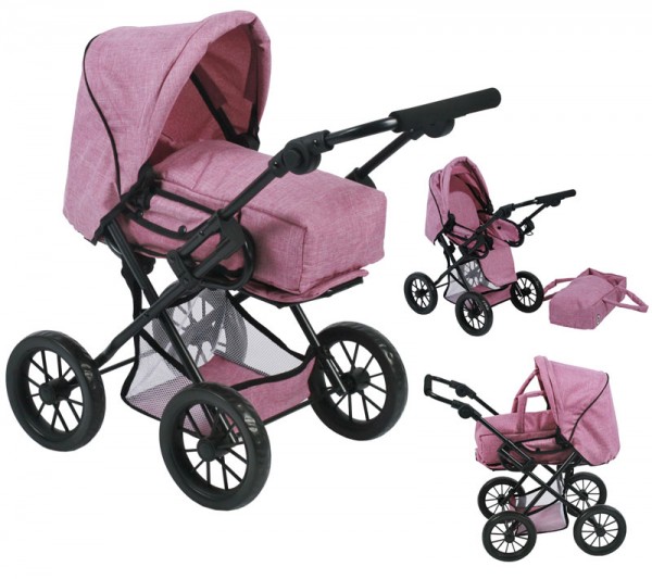 Puppenwagen Leni (Jeans Pink)