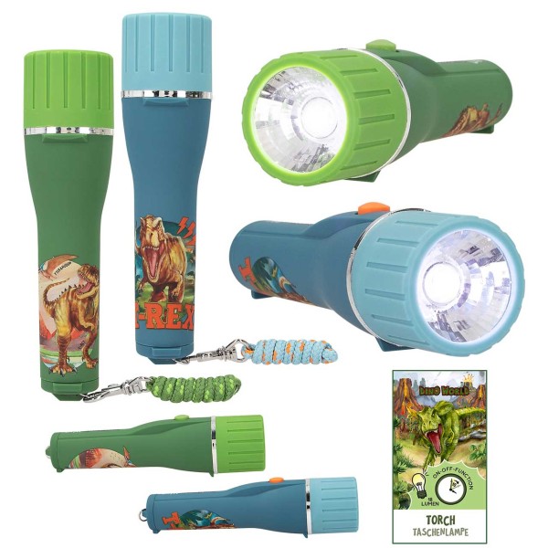 Dino World Taschenlampe mit Timer (Sortiert)