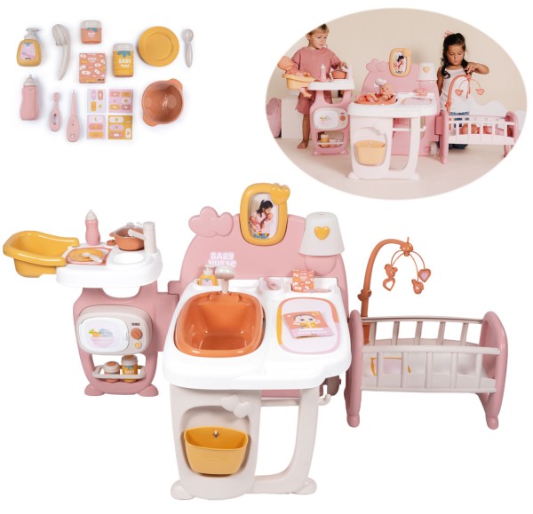 Baby Nurse Puppenpflegecenter Spielcenter 3in1 (Rose)