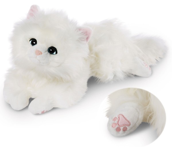 Kuscheltier Katze Meowlina liegend 35 cm (Weiß)