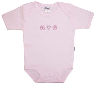 Body Kurzarm Butterfly Gr. 62 (Rosa)