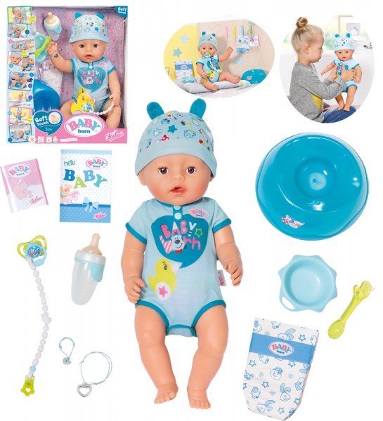 Baby Born Soft Touch Boy Puppe 43 cm (Blau)