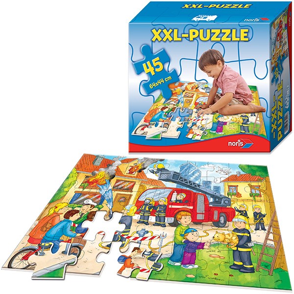 XXL Bodenpuzzle Feuerwehr mit 45 großen Teilen