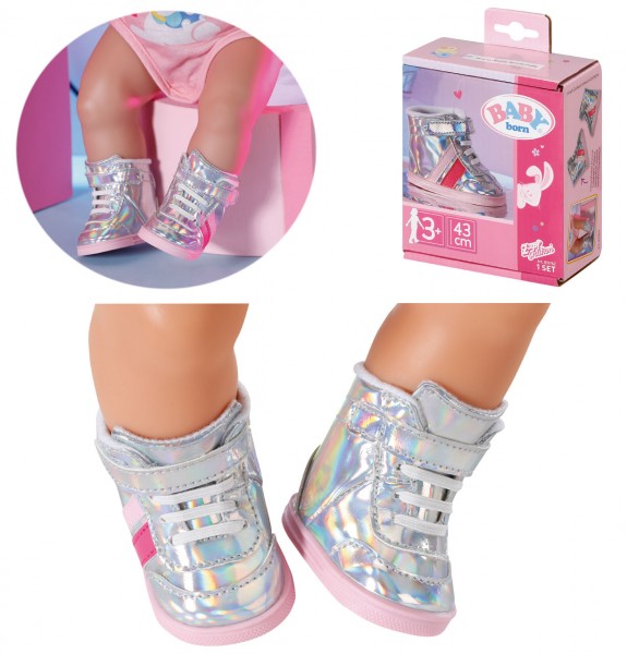 Baby Born Sneakers 43 cm (Silber-Pink)