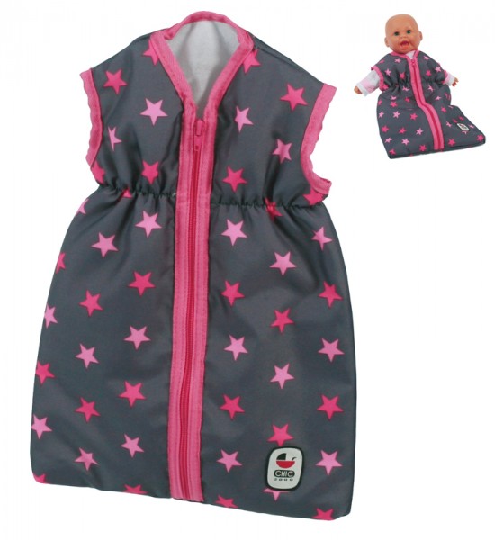 Puppenschlafsack (Sternchen Pink)