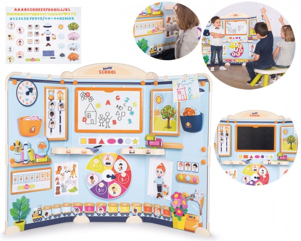 Große Schule mit Tafel und viel Zubehör (Bunt)