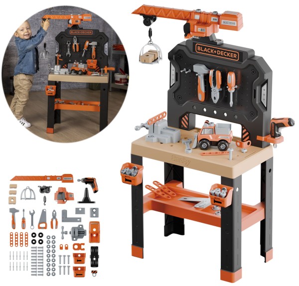 Black & Decker Werkbank mit Kran und Zubehör