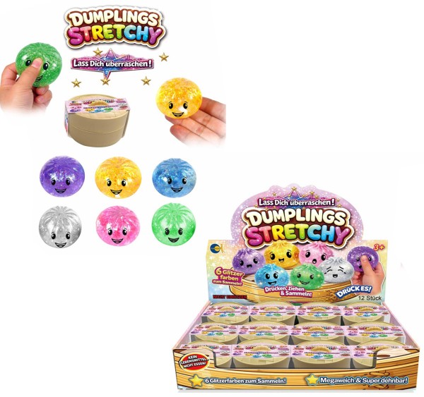 Dumplings Stretchy Maltose mit Glitzer 5,3cm (Sortiert)