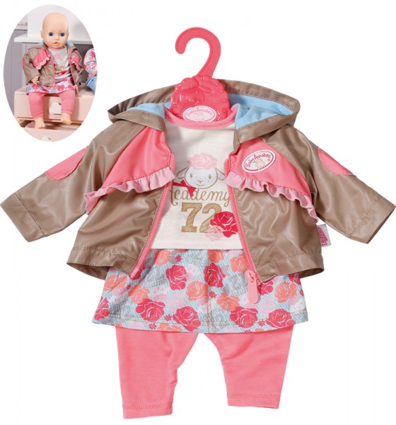 Baby Annabell Travel Jeans 43 cm (Goldbraun-Rosa)