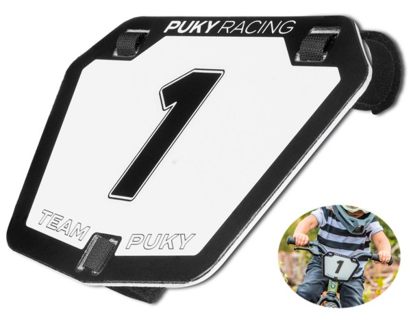 Nummern-Platte Number Plate (Schwarz-Weiß)