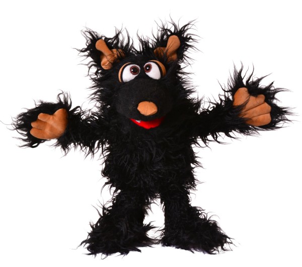 Living Puppets Handpuppe Monster to Go Muffi Hapsweg (Schwarz)