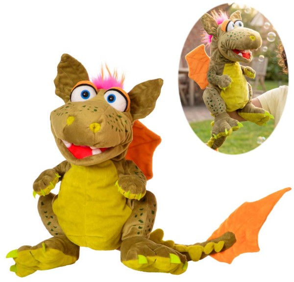 Living Puppets Handpuppe Drache Rocco 33 cm (Grün)