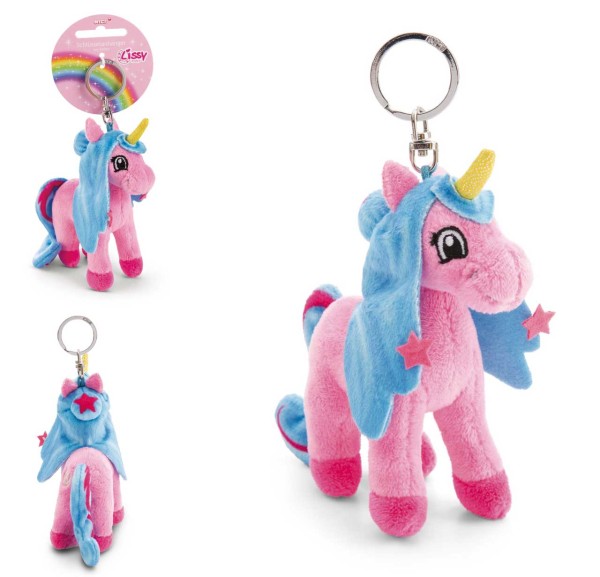 Schlüsselanhänger Lissy PONY Einhorn Roxy (Rosa-Blau)