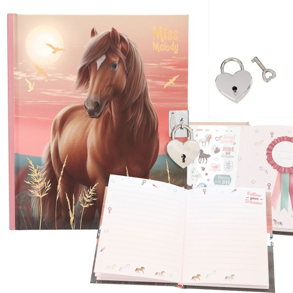Miss Melody Tagebuch mit Stickern, Motiv 2