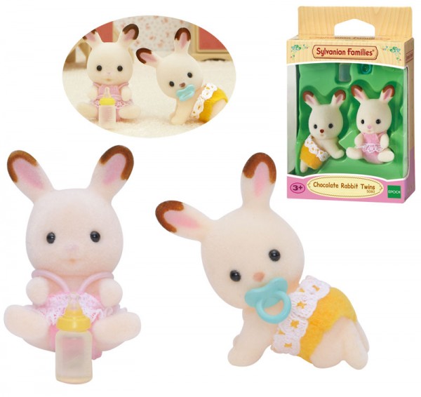 Sylvanian Families Schokoladenhasen Zwillinge Elli und Leo