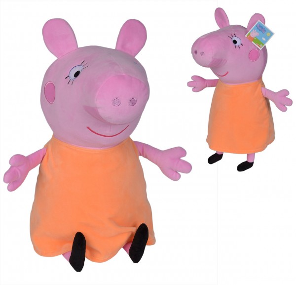 Große Peppa Pig Plüschfigur Mama Wutz 35 cm (Orange)