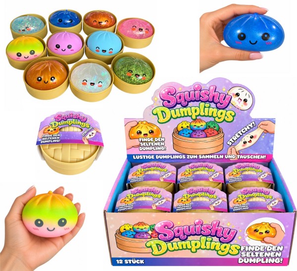 Squishy Quetsch Dumplings Schaum & Maltose gemischt 9 cm (Sortiert)