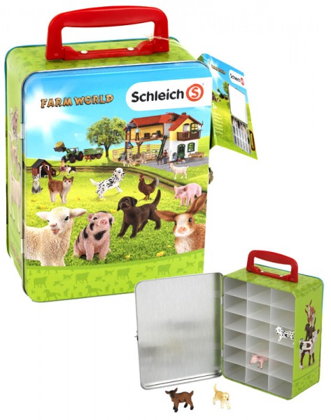 Schleich Farm World Sammelkoffer für Tiere (Grün-Blau)