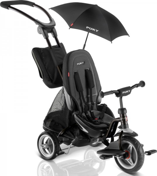 Dreirad CAT S6 Ceety mit Sonnenschirm (Schwarz)
