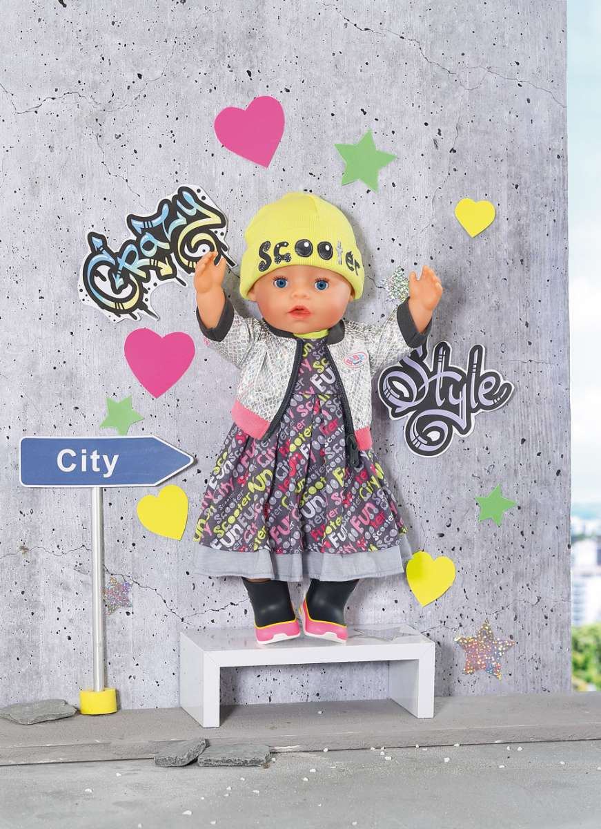 ZAPF CREATION Baby Born City Deluxe Style 43cm Gelb Bunt Spielzeug24