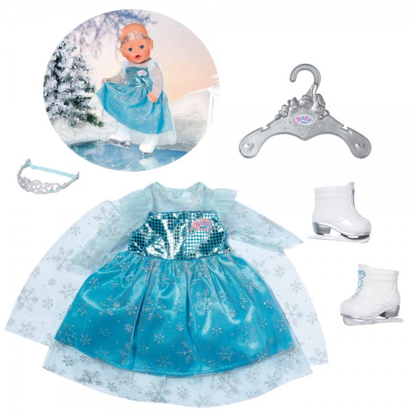 Baby Born Eisprinzessin Set mit Schlittschuhen 43 cm (Iceblau)