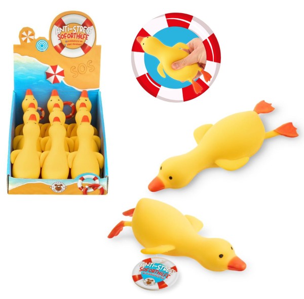 Anti-Stress Soforthilfe Squishy Soft Ente 16 cm (Gelb)