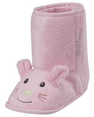 Babyschuhe Maus gefüttert Gr. 16/17 (Rosa)