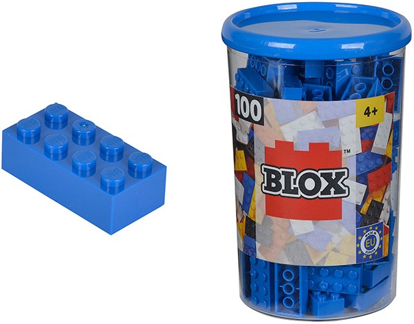 100 Blox Steine in Dose (Blau)