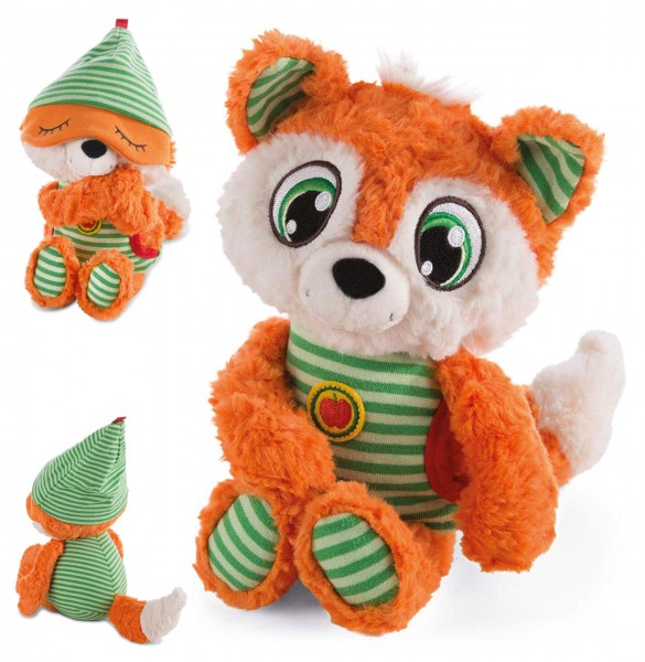 Kuscheltier Schlafmützen Fuchs Finjo 38 cm (Orange-Grün)