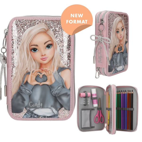 TOPModel 2 Fach Federtasche My BFF (Rosa-Glitzer)