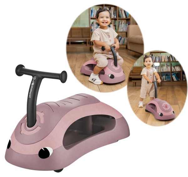 2in1 Aufsitzauto & Lauflernhilfe WALK N' ROLL Ecologic (Beere)