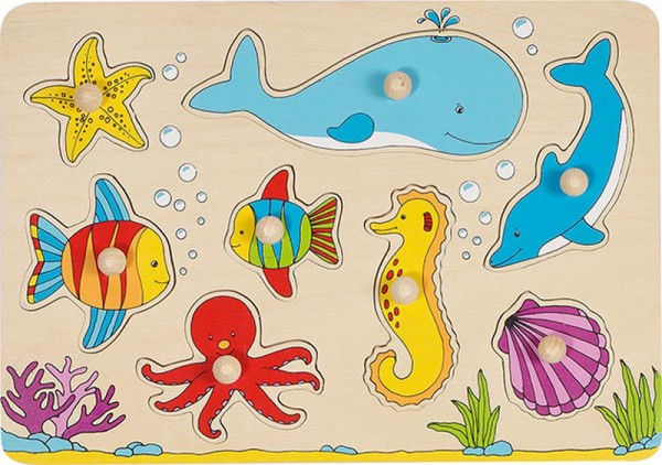 Steckpuzzle Unterwasserwelt mit 8 Tieren