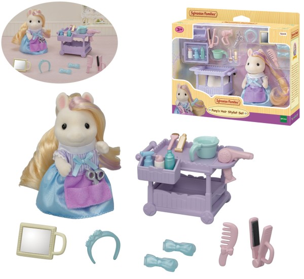Sylvanian Families Pony Friseur Spielset mit Figur