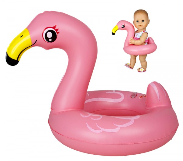 Flamingo-Schwimmring Ella für Puppe 35 - 46 cm